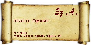 Szalai Agenór névjegykártya