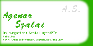 agenor szalai business card